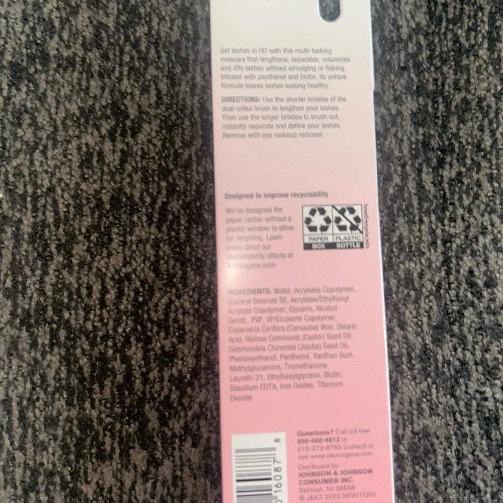 Neutrogena Healthy Definition Mascara Black‎ Brown 0.27 oz Panthenol Biotin